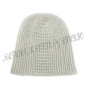 Nature Knitting Studio Cashmerino Beanie Custom Made in Heirloom White